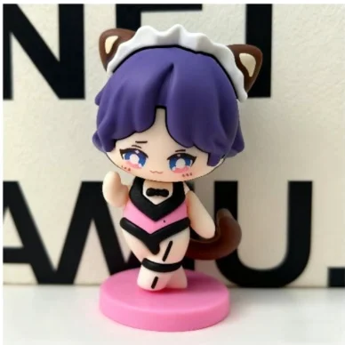 لعبة "الحب والفضاء العميق" 'لي شين، تشى يو، شين شينغوي، تشين تشي' زي خادمة تماثيل صلصال لطيفة لتزيين الطاولة وادي