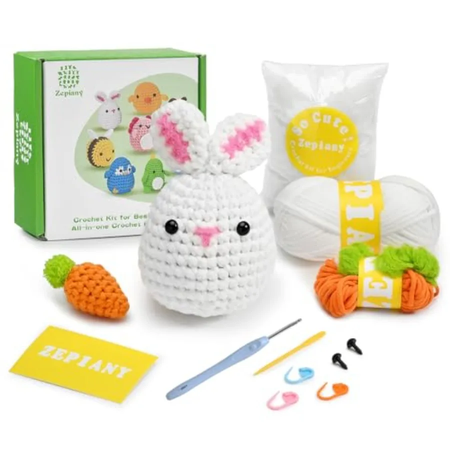 

Наборы для вязания крючком для начинающих - Универсальные наборы для вязания мягких игрушек - Пошаговые видеоуроки: Вязание крючком кролика и моркови своими руками