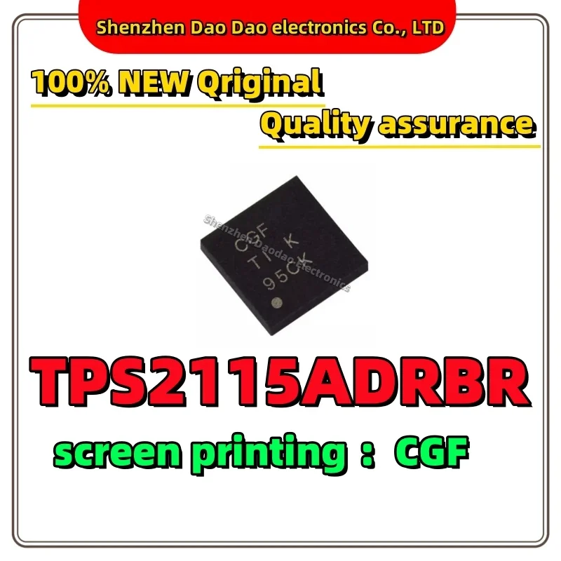 5Pcs TPS2115ADRBR screen printing CGF QFN-8 PMIC-OR controller