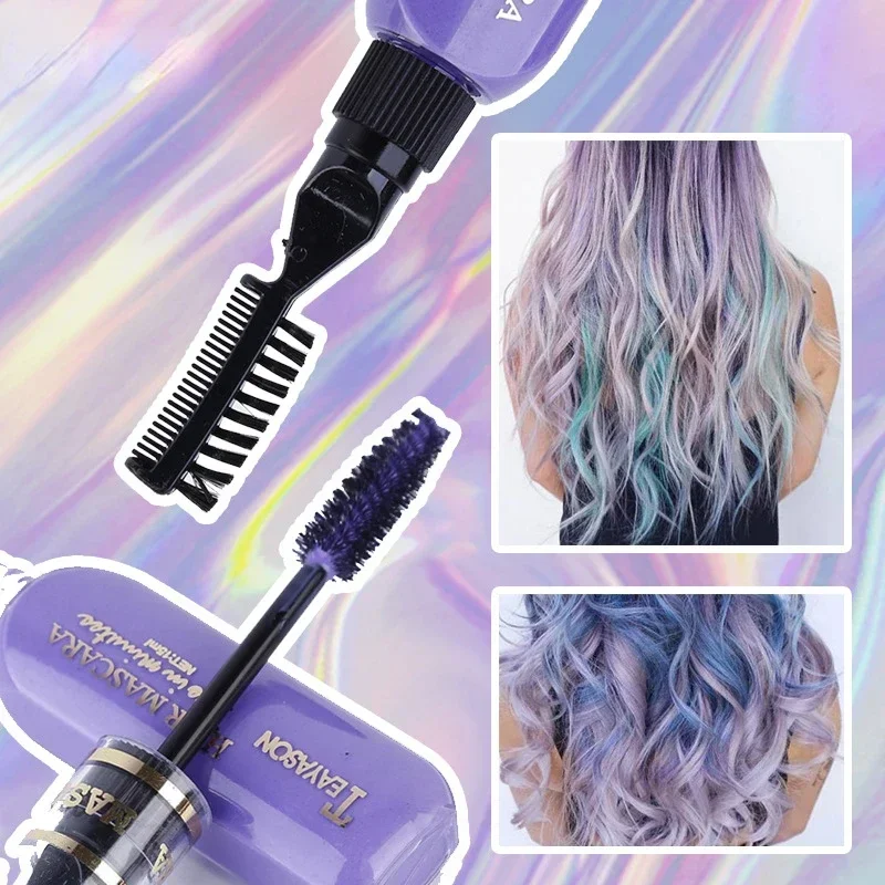 Disposable Hair Colour Mascara Temporary Dual Purpose Dye Eyelashes Washable Hair Coloring Cream Diy Dying Hairstyle Supplies