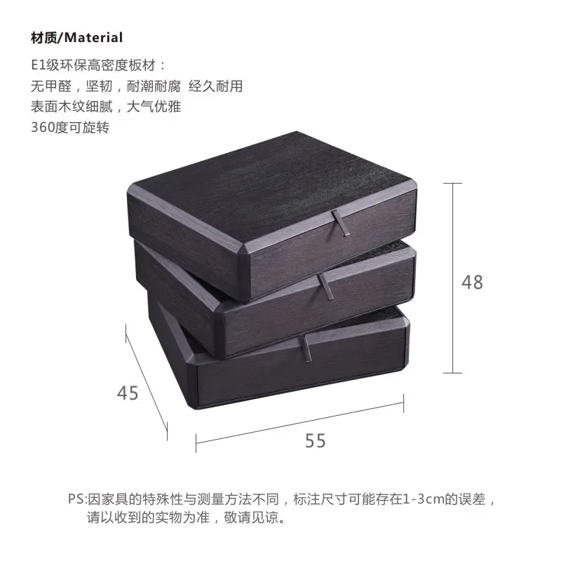 Cajón de almacenamiento ahumado de nogal