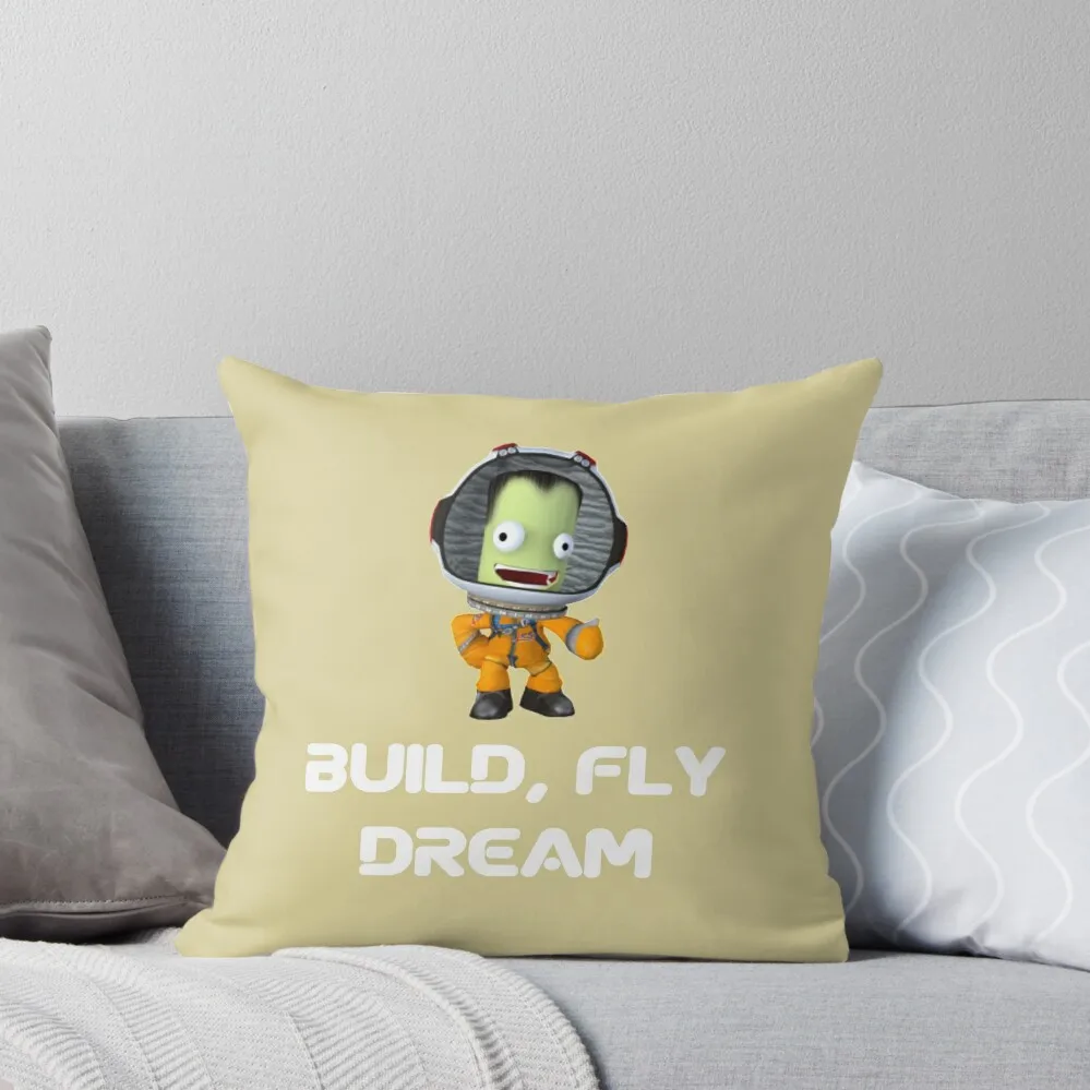 build fly dream crash ,Kerbal space program , Kerbals , kids cartoon Throw Pillow Christmas Pillow Cushions Pillow