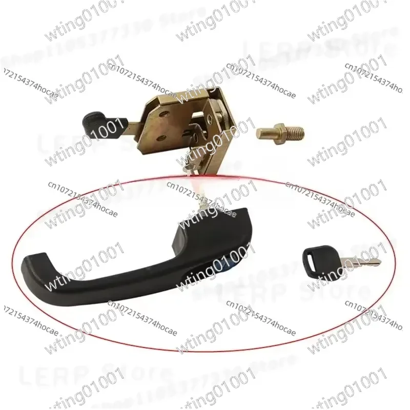for Linggong Longgong Mingyu Forklift Loader Tractor Harvester Heavy Duty Door Lock Handle Assembly with Cylinder Engineering