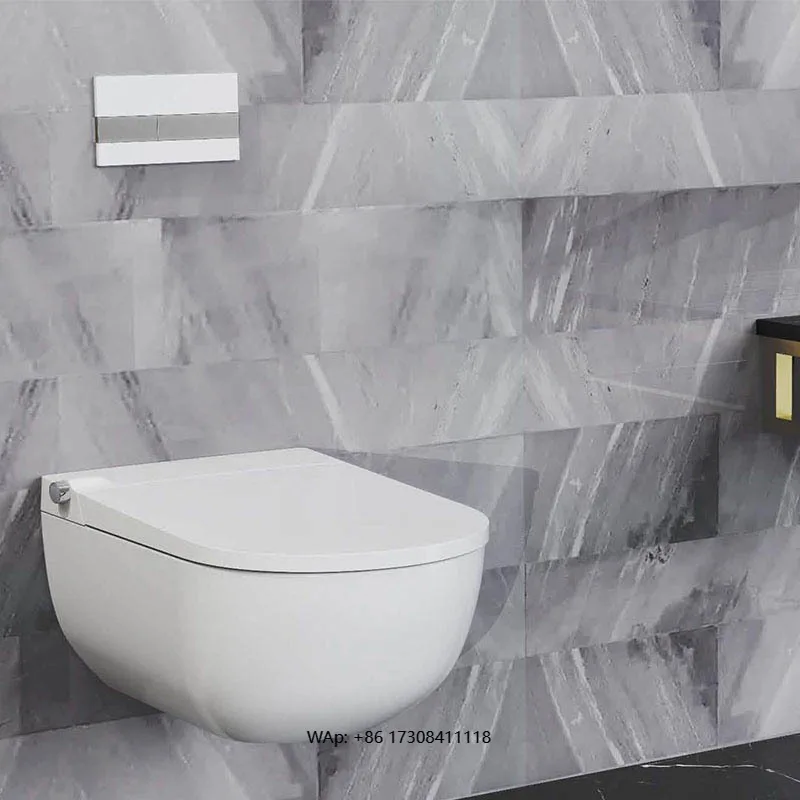 

Intelligent Bidet Hanging Automatic Sensor Flushing Smart Toilet One Piece Wall Hung Toilet