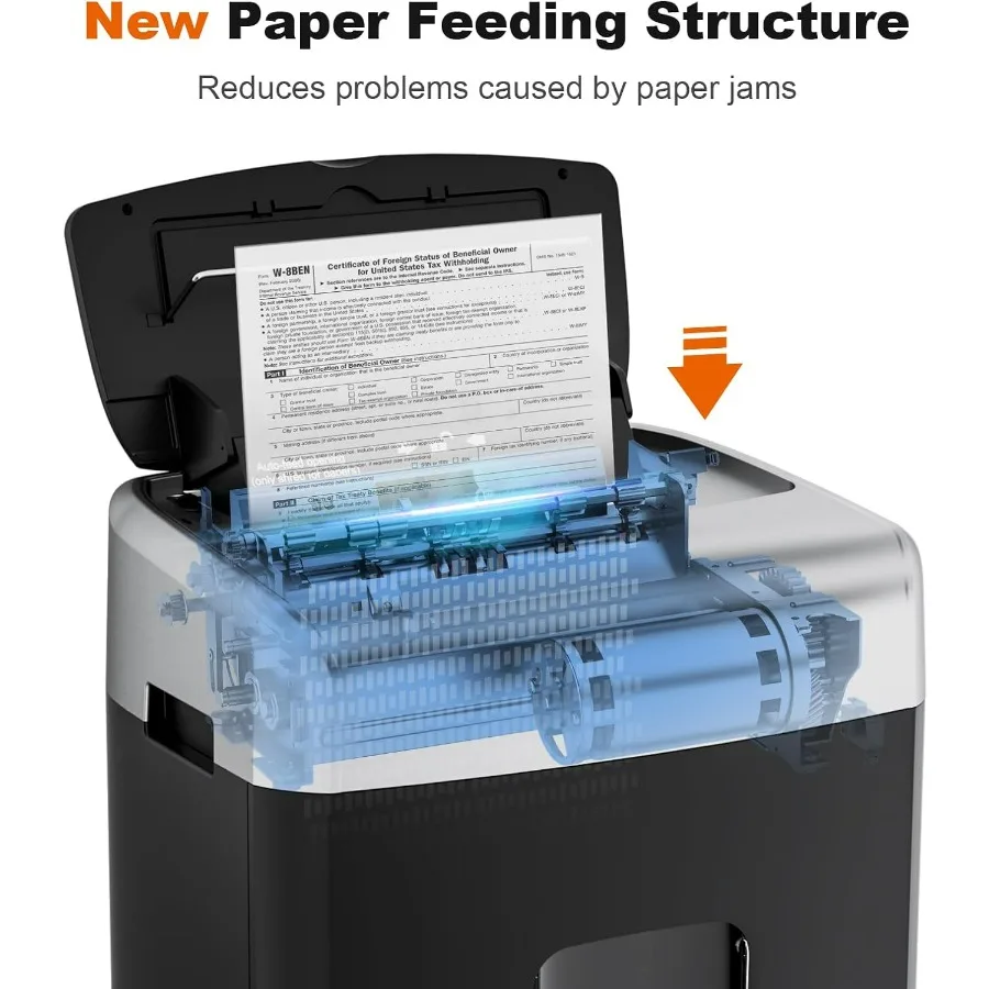 Heavy duty paper shredder with autofeed function for office and home office use capable of shredding up to 110 sheets at once m