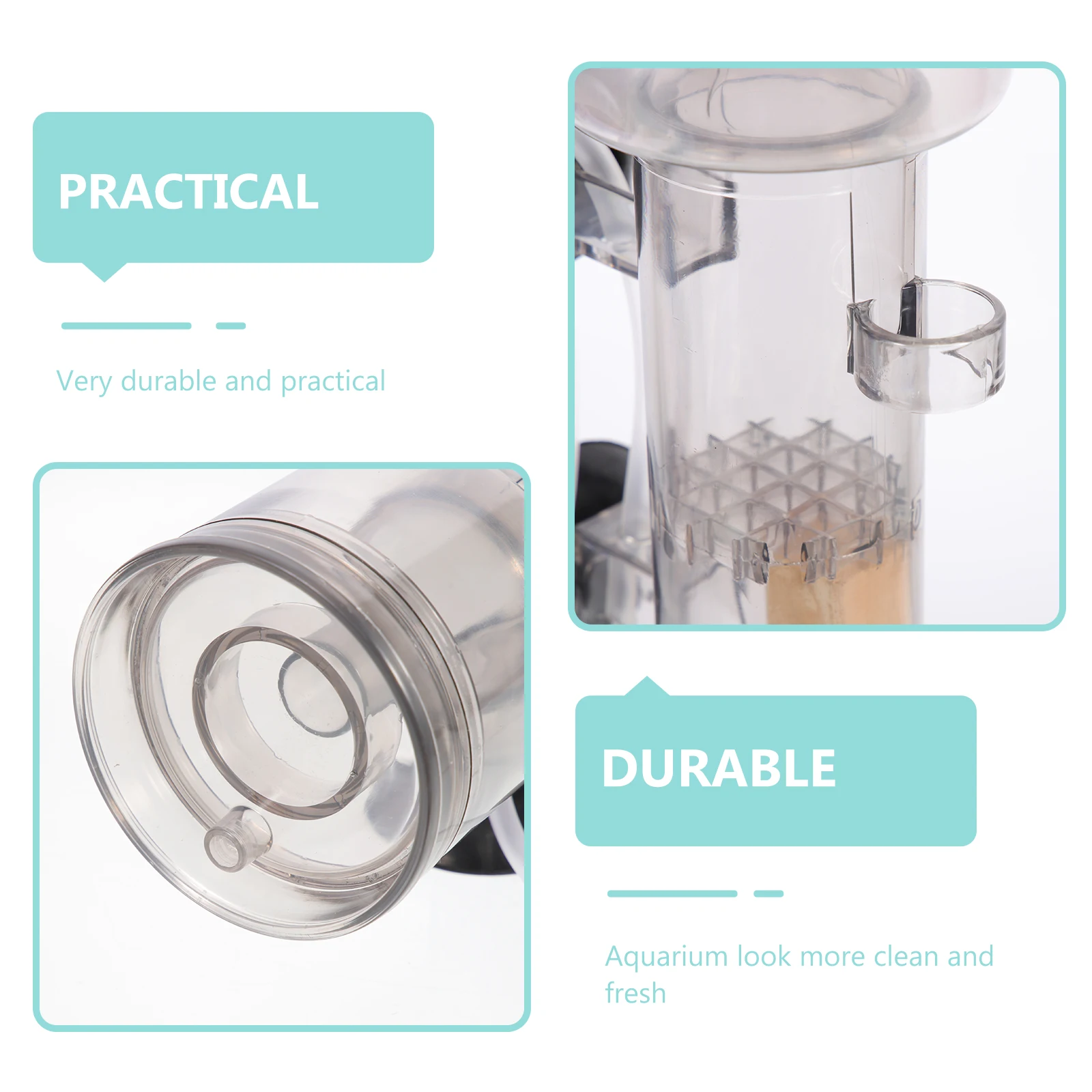 

Fish Tank Saltwater Cleaning Separator Mini Aquarium Supplies RS-4003 Sturdy Sponge Filter Saltwater Acrylic Protein Skimmer
