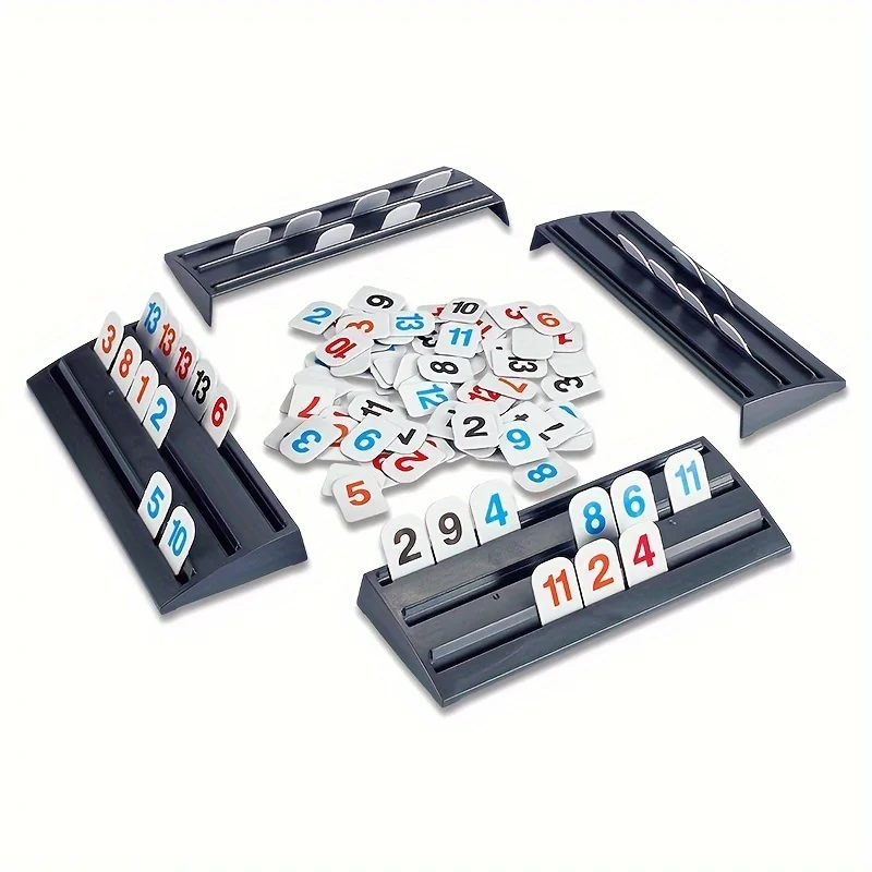 Mahjong Digital Fast Moving Rummy Tile Classic Board Game Toy 4 Players Card Games Funny Family Party Social Table Game Portable