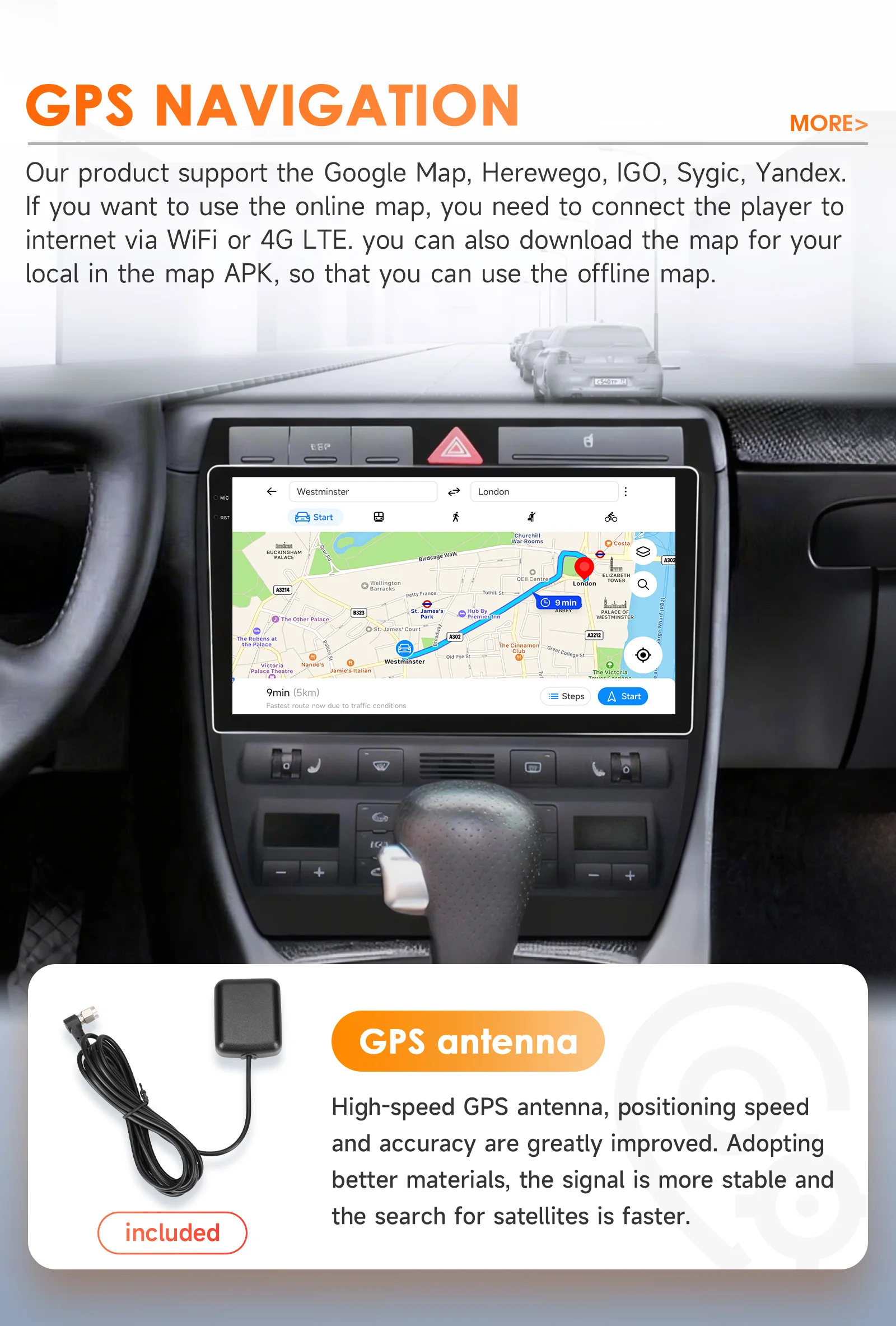 Hizpo Wireless CarPlay Android Auto Radio For Audi A6 C5 2 RS6 S6 1997 - 2004 4G Car Intelligent Systems Multimedia GPS 2din RDS