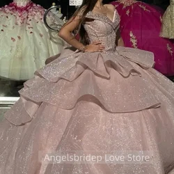 Angelsbridep Luxury Mexican Tiered Ball Gowns Quinceanera Dresses Vestidos De 15 Anos Women Prom Party Customized Pageant 2025