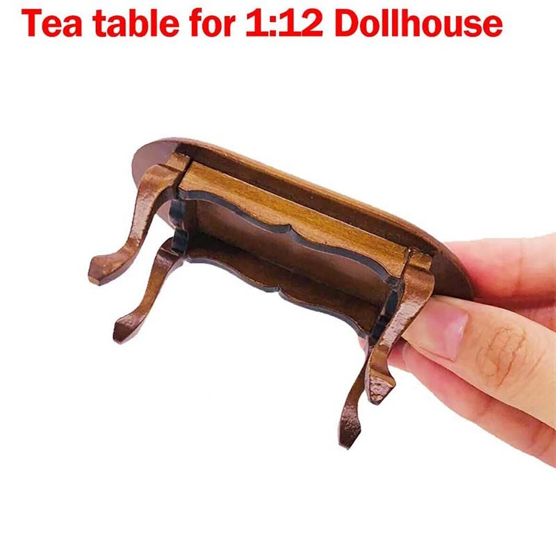 1:12 Dollhouse Miniature Furniture Teatable Coffee Table Living Room Toy Red Table,Dollhouse Decoration Accessories