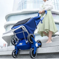 Domestic Folding Silent Outdoor Portable Cart Electric Stair Climbing Hine Wheel Shopping Car Home Storage