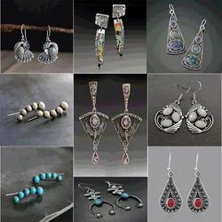 Vintage Drop Earrings Women Fashion Party Brincos Jewelry Wedding Statement Zircon Drop Earrings Accessories Mujer