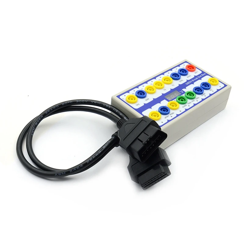 OBDII OBD2 Breakout Box Car OBD 2 Break Out Box Car Protocol Detector Auto Can Test Box Automotive Connector Detector