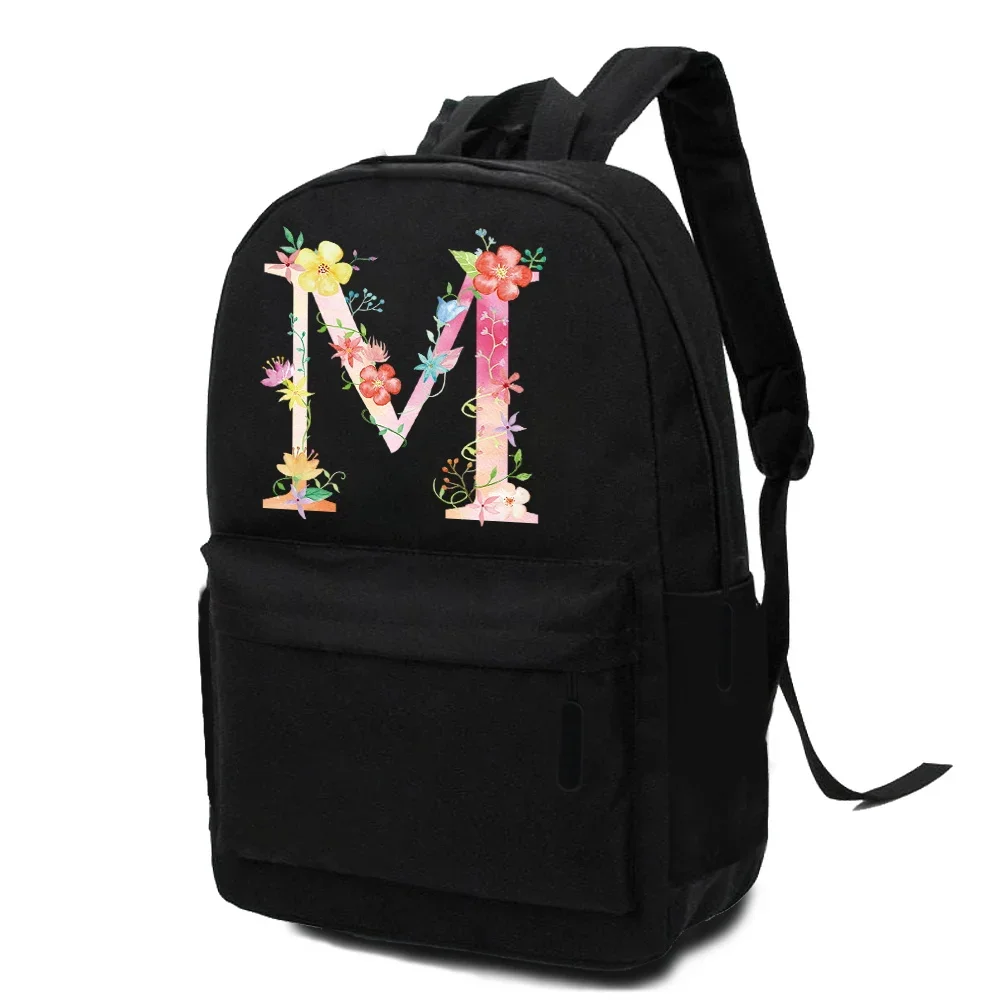 Women Backpack Casual Hiking Backpacks Outdoor Sport School Bag Pink Letter Print Large Capacity Travel Laptop Shoulder Rucksack