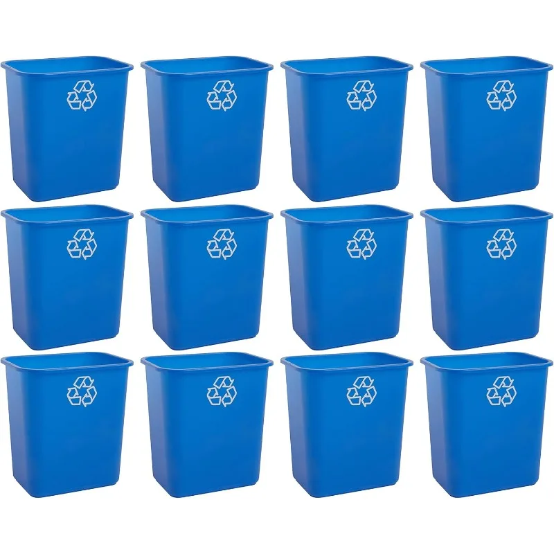 

United Solutions 7 Gallon / 28 Quart Space Saving Recycling Bin, Fits Under Desk and Small, Narrow Spaces in Commercial, Kitchen