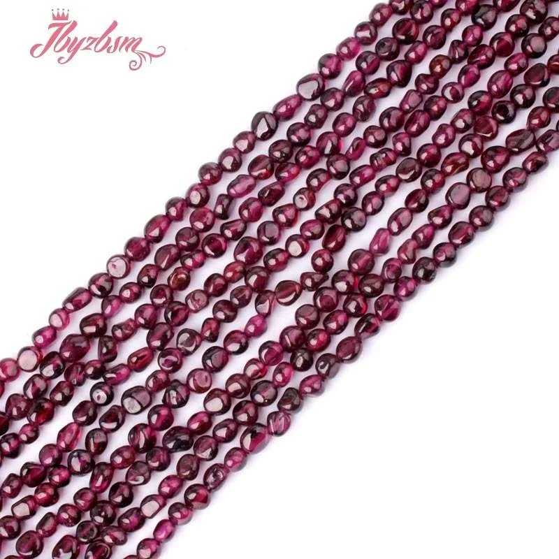 2x3-3x4mm Natural Red Garnet Freeform Chips Stone Beads For Necklace Bracelets Strand 15Inch DIY Jewelry Making