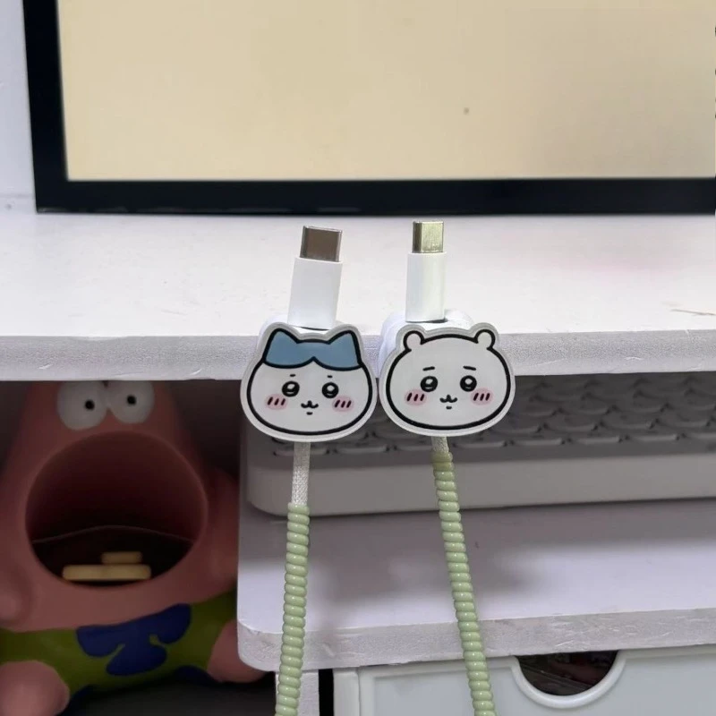 Hot-Chiikawa Magnetic Cable Organizer Desktop Phone Charging Holder Data Wire Clip Wall Mount Storage Buckle Cute Kawaii Cartoon - view 5