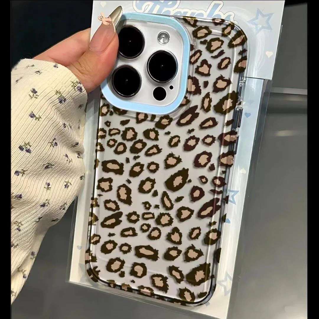 Leopard Print Clear Space Phone Case For Xiaomi Mi 10 10T 11 11Lite 12 12Lite 12T 13 14 Poco F4 F5 X4 X5 M45 Pro 5G Transparent