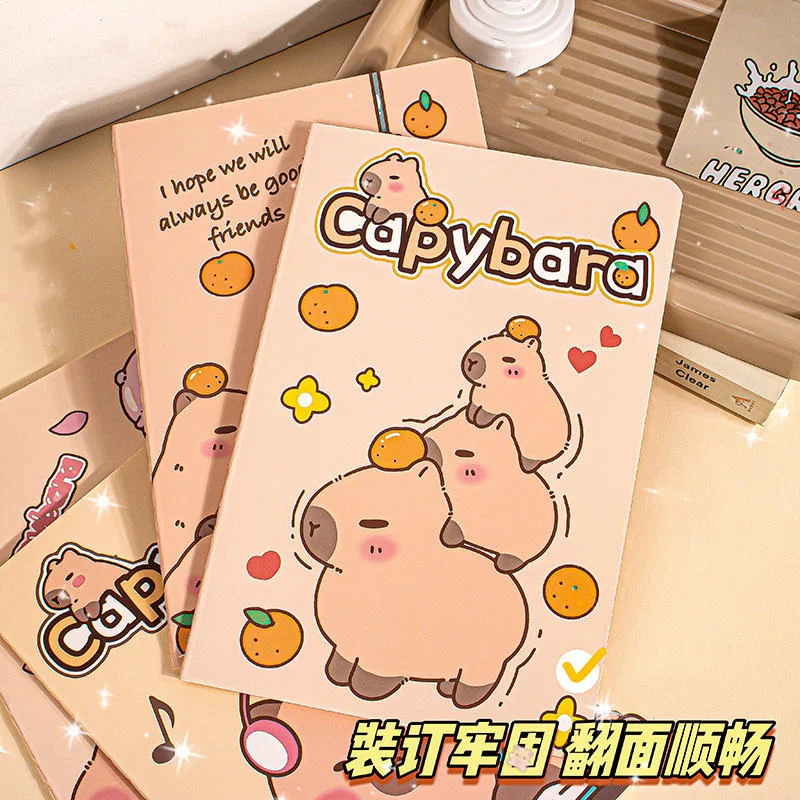 8pcs/lot Creative Capybara Notebook Cute Word Notepad Diary Planner Stationery Gift School Supplies