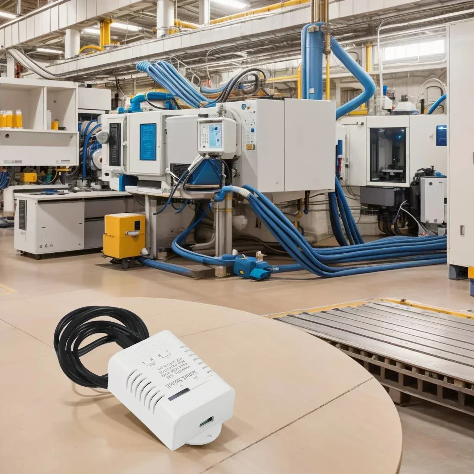 

Устойчивый простой беспроводной переключатель, работающий в гостиной. Рейтинг до максимальной нагрузки примерно 16 А для эффективного отслеживания использования.