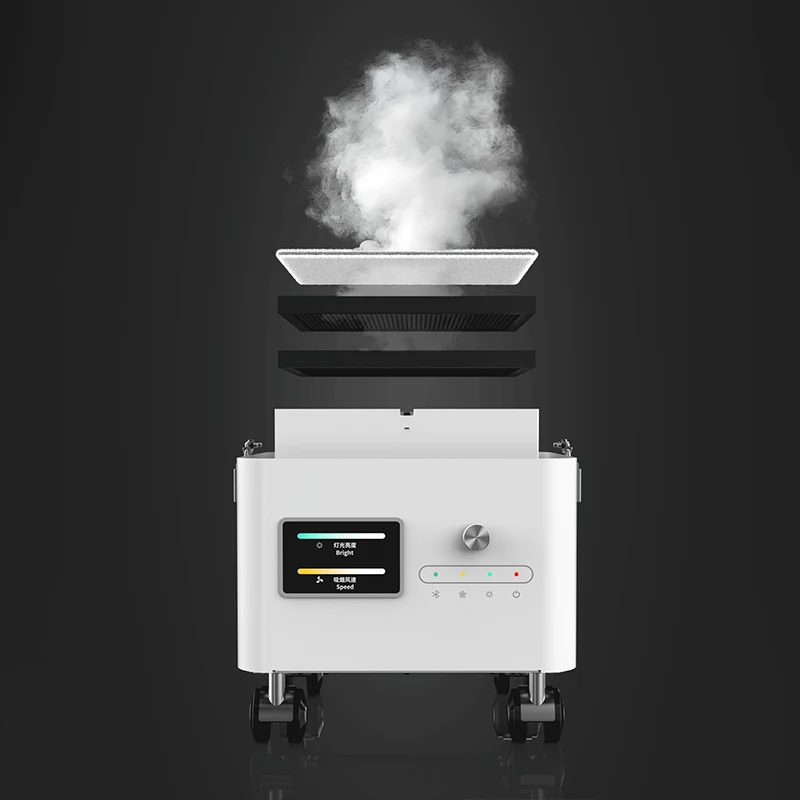 AIXUN ES03 مستخرج الدخان 200 م 3 / ساعة |   فلتر HEPA ثلاثي الطبقات 99.97% |   تحكم بلوتوث/RS485 للحام/الليزر/DTF