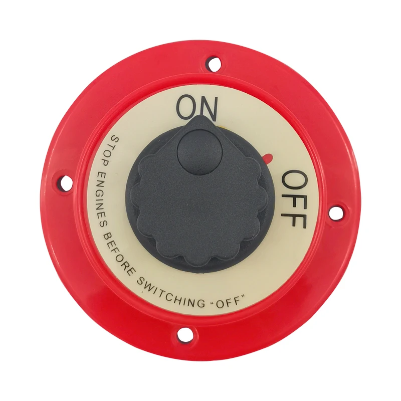 

Battery selector Switch 2 Way Red Plastic Disconnect Switch 2 Positions Waterproof Master Isolator for Marine Boat