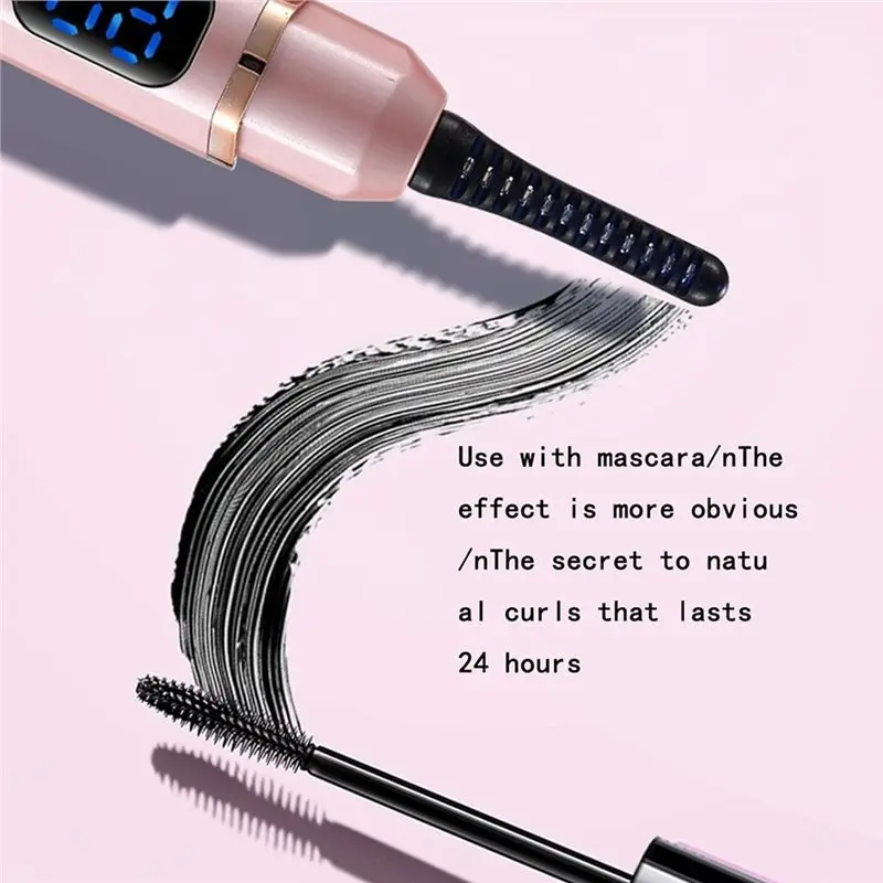 Portable Eyelash Styling Instrument, Rechargeable Lash Lifting Device, Makeup Eye Lift Gadget Travel Ready Use