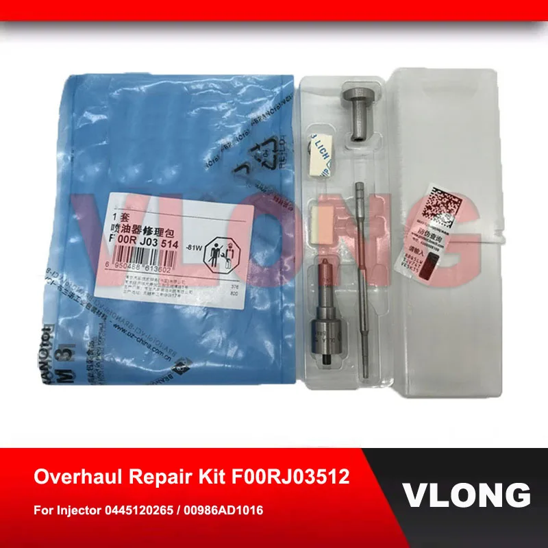 Common Rail Injector Repair Parts For WEICHAI 0445120265 0445120389 612630090028 Overhaul Kit DLLA148P2221 F00RJ03512 FOORJ03512