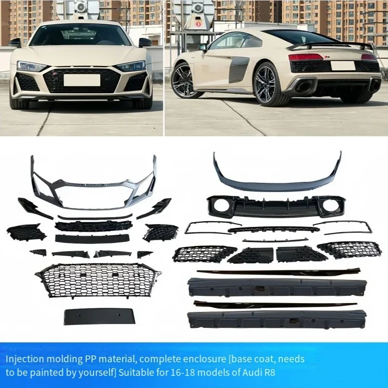 Suitable for 16-18 Models of R8 Upgraded with New Molded PP Material Large Surround Body Kit