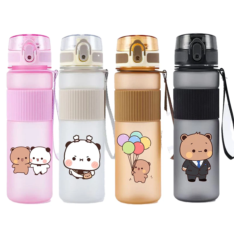 Bubu Dudu Water Bottle Yier Bear Panda Girl Boy Large Capacity Sports Kettle Transparent Cold Water Cup Outdoor Portable 550ml image 3