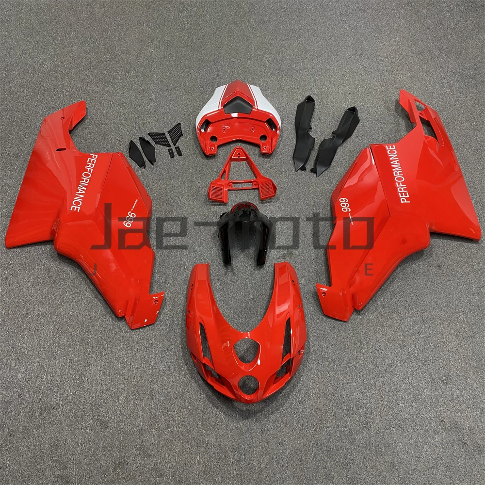 for 749 749S 999 999S 2003 2004  Single Seat  Injection ABS Plastics Full Fairings Kit Mold Replace Accessories Red