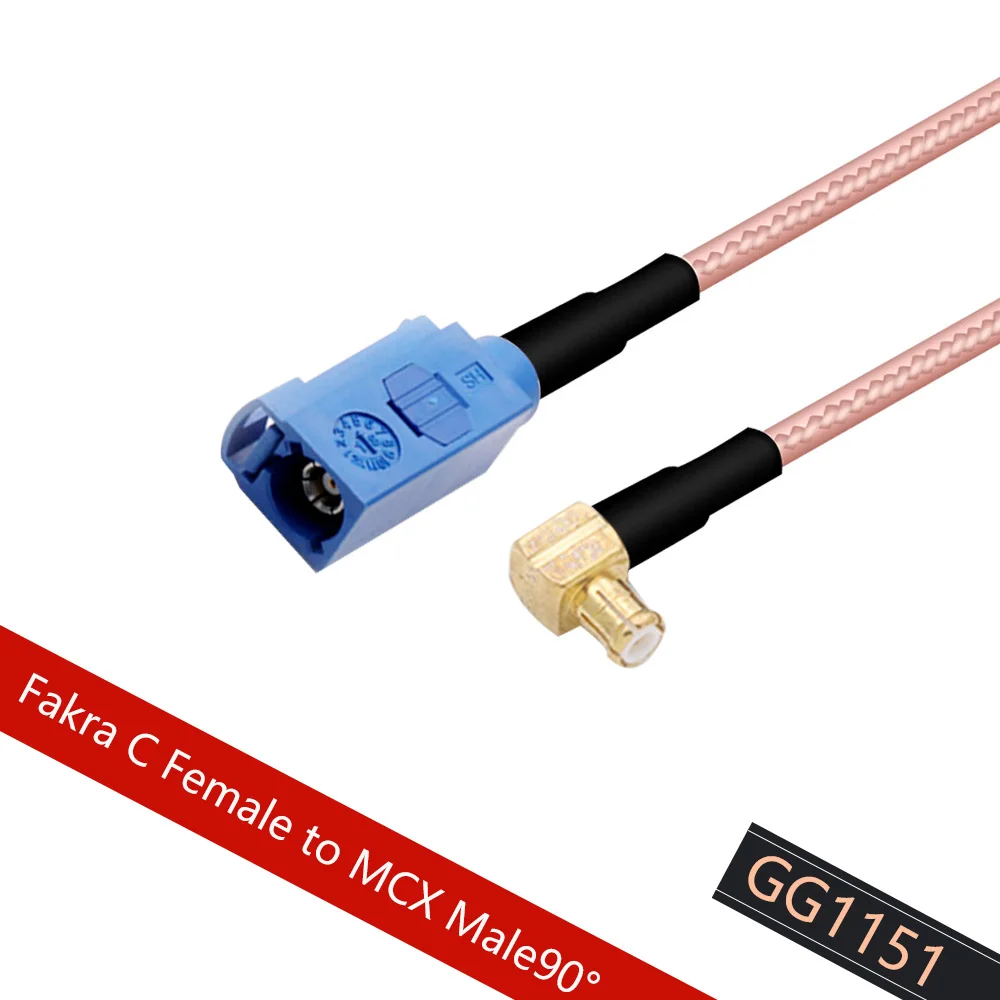 1 قطعة RG316 RF كابل محوري مع MCX ذكر موصل إلى فقرا C موصل سالب لسيارة لاقط هوائي لاستخدامات تحديد المواقع ضفيرة 10/15/20/30/50 سنتيمتر 1 متر