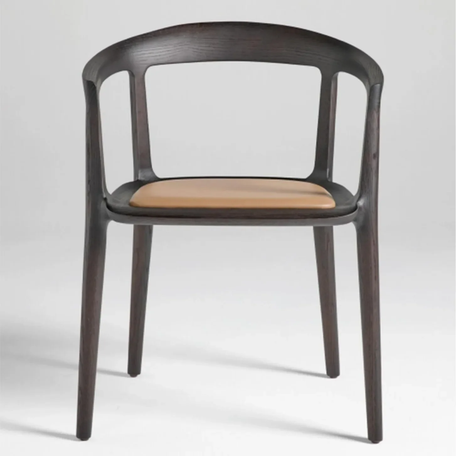 Nordic solid wood new Chinese armrest medieval chair dining table