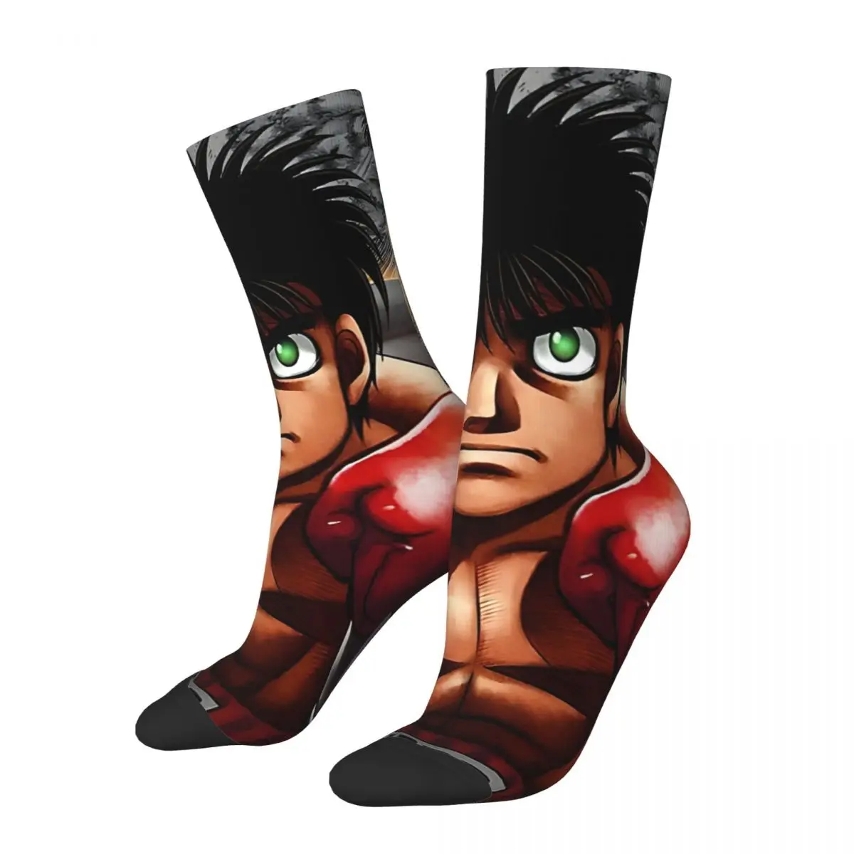 Hajime No Ippo Men's Socks Vintage Harajuku Street Style Novelty Seamless Crew Sock