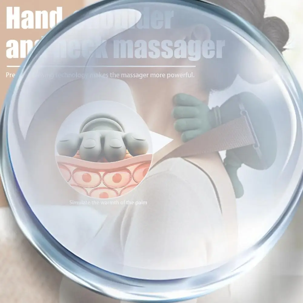 

Wireless Portable Shiatsu Neck Back Massager Electric Heated Deep Tissue 4D Kneading Massager for Ache Relief and Muscle Relax