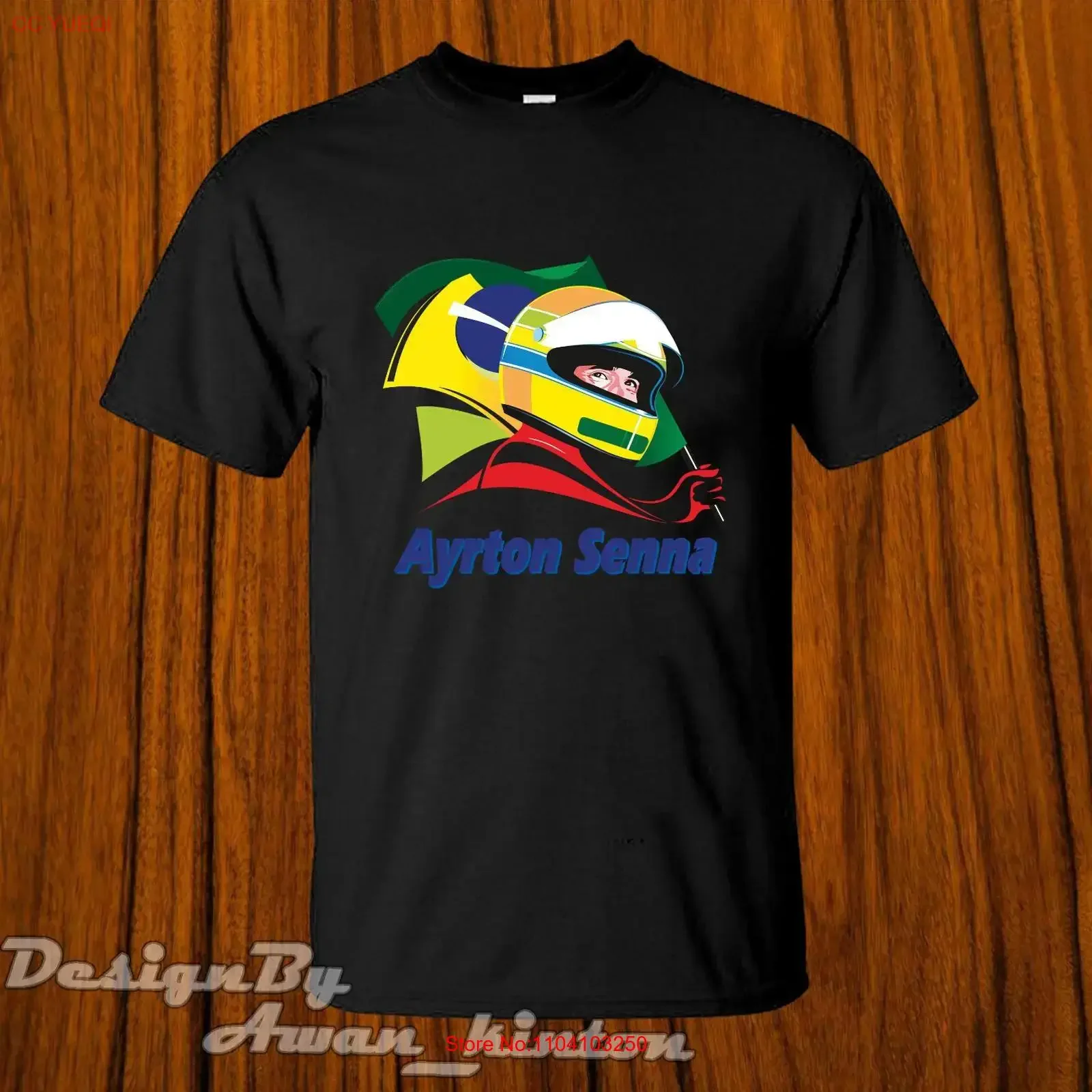 男性服アイルトン・セナ面白いロゴtシャツ米国製ヴィンテージウォッシュ加工スタイリッシュなデザイナー服少しカジュアルで快適