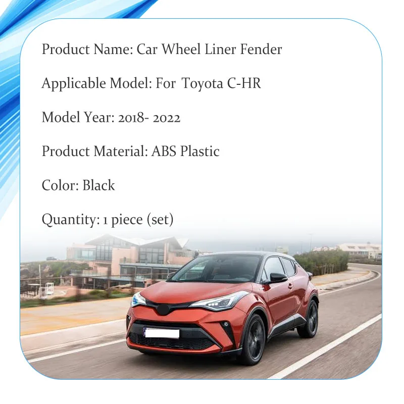 Car Wheel Liner Fender For Toyota C-HR CHR AX10/AX50 2018-2022 ABS/Cotton Left Right Wheel Mudguards Decorative Muds Side Panels