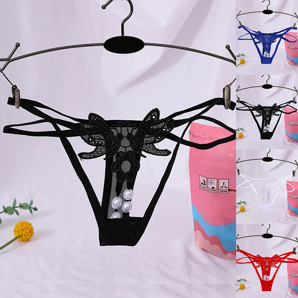 Calcinha roupa interior feminina g-string nova marca oco calcinha renda bordado cintura baixa confortável moda