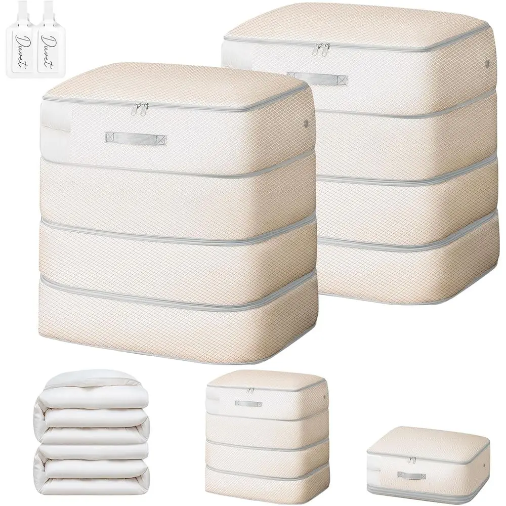 

Вместительные мешки для хранения одеял 130 л, 4-слойные, ультракомпактные, с функцией сжатия, моющиеся, для экономии места