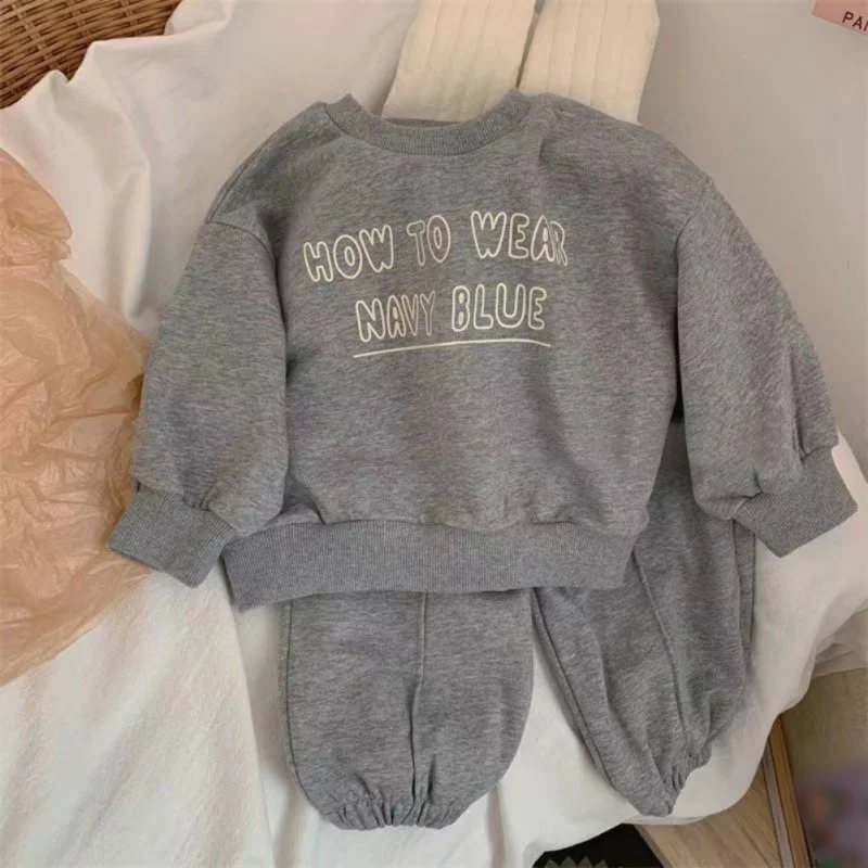 Spring And Autumn Bao Bao Children Foreign Style Suit Children Hoodie Hoodie Pants Casual Jumper Fashion Two-Piece Set