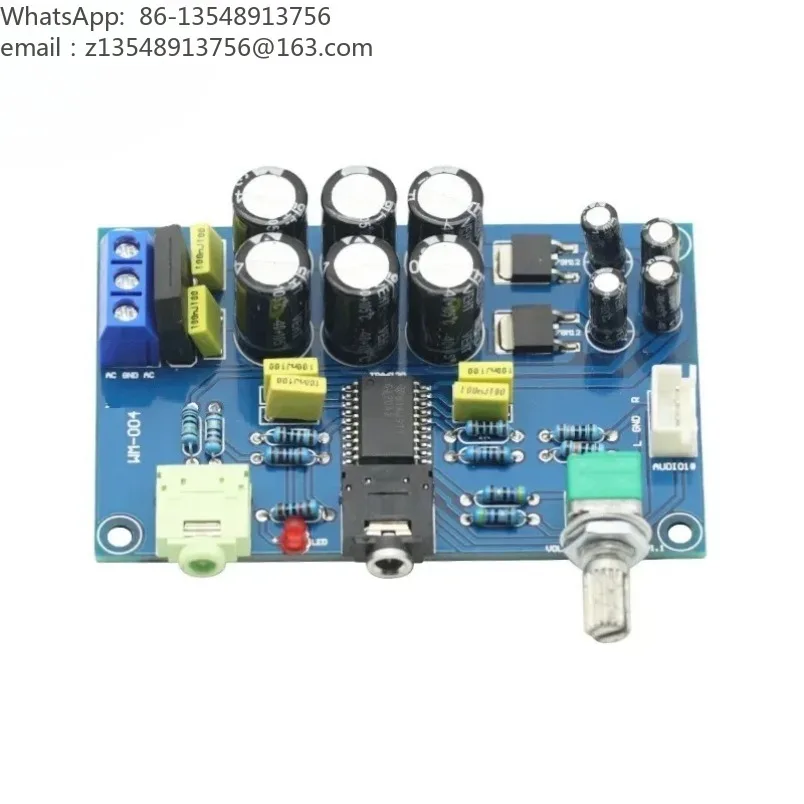 NEW TPA6120 Headphone Amplifier Board HIFI TPA6120A2 Audiophile Headphone Amplifier Board Zero Bottom Noise Kit Finished Board