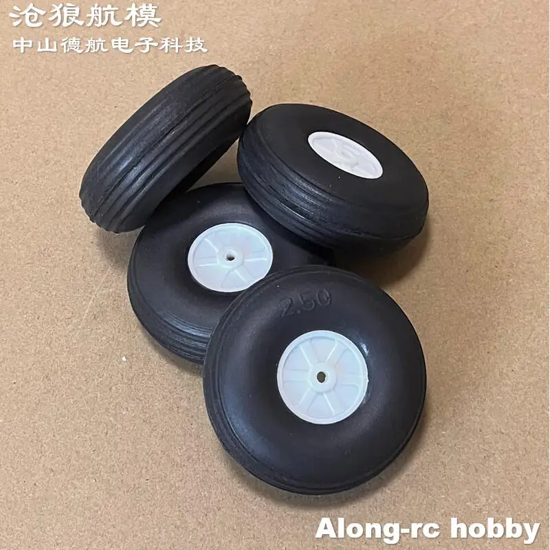 RC Airplane Hobby Models Plane Spare Part Landing Gear PU Wheel -- 4pcs 2.0
