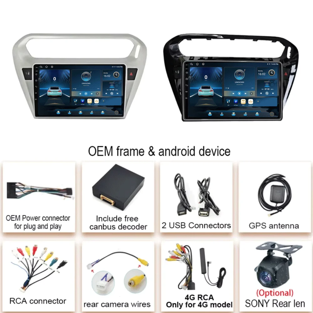 Car Radio Android 15 For Peugeot 301 Citroen Elysee 2013 2014 2015 2016 2017 2018 Multimedia Player Stereo Carplay 2din Audio BT