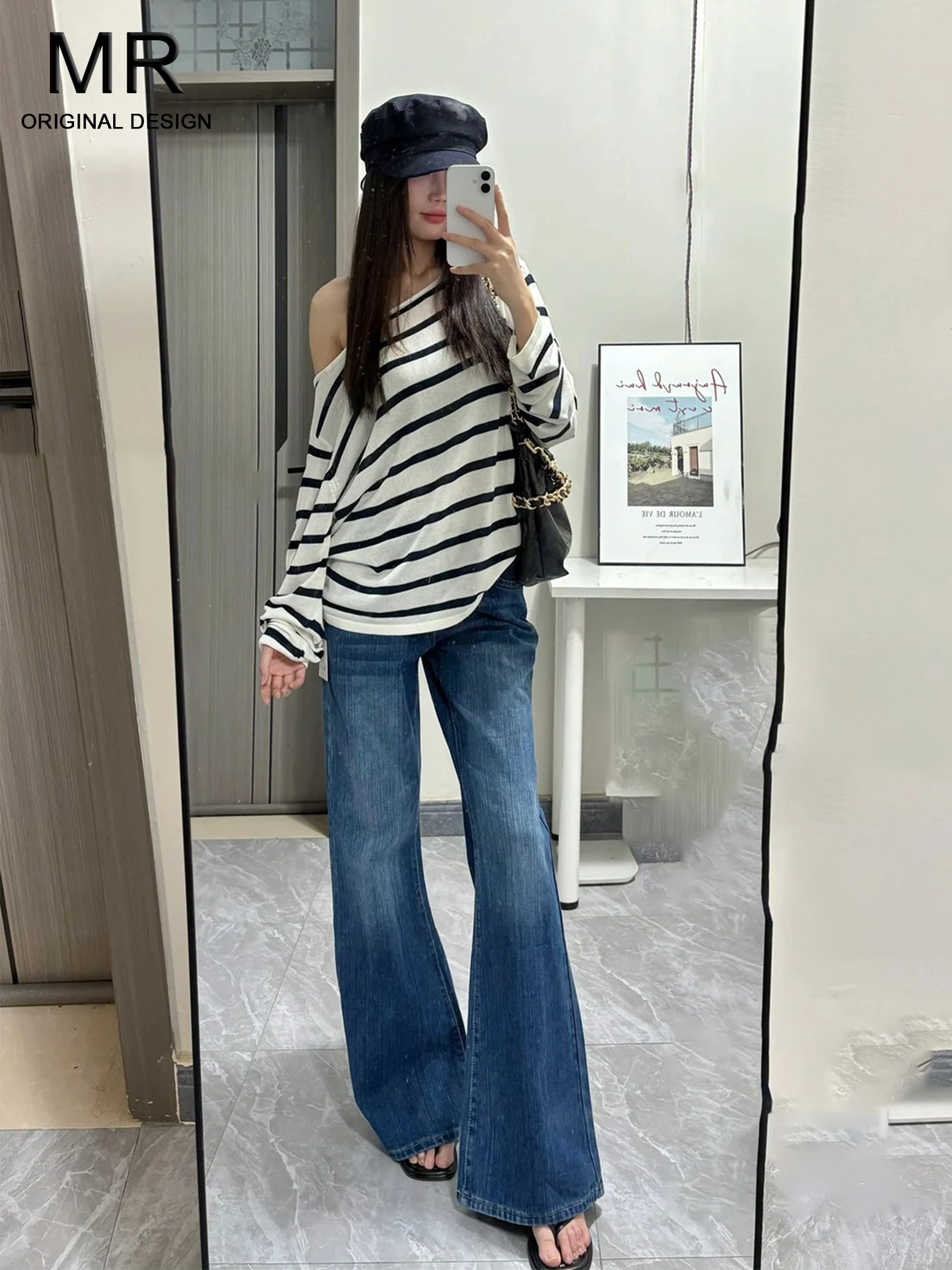 

Женские джинсы-клеш с низкой талией, летние, облегающие, свободного кроя, в стиле ретро, с бамбуковой текстурой, для повседневного образа, в американском стиле