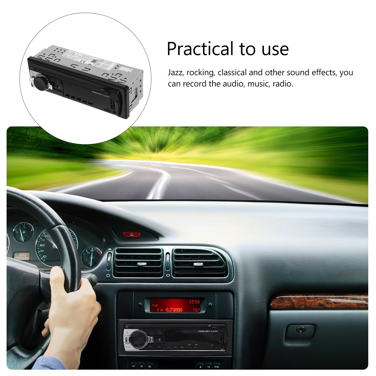 1 Set سيارة Mp3 راديو USB Aux المدخلات حر اليدين الاتصال مسجل الموسيقى اتصال Bt المزدوج #4