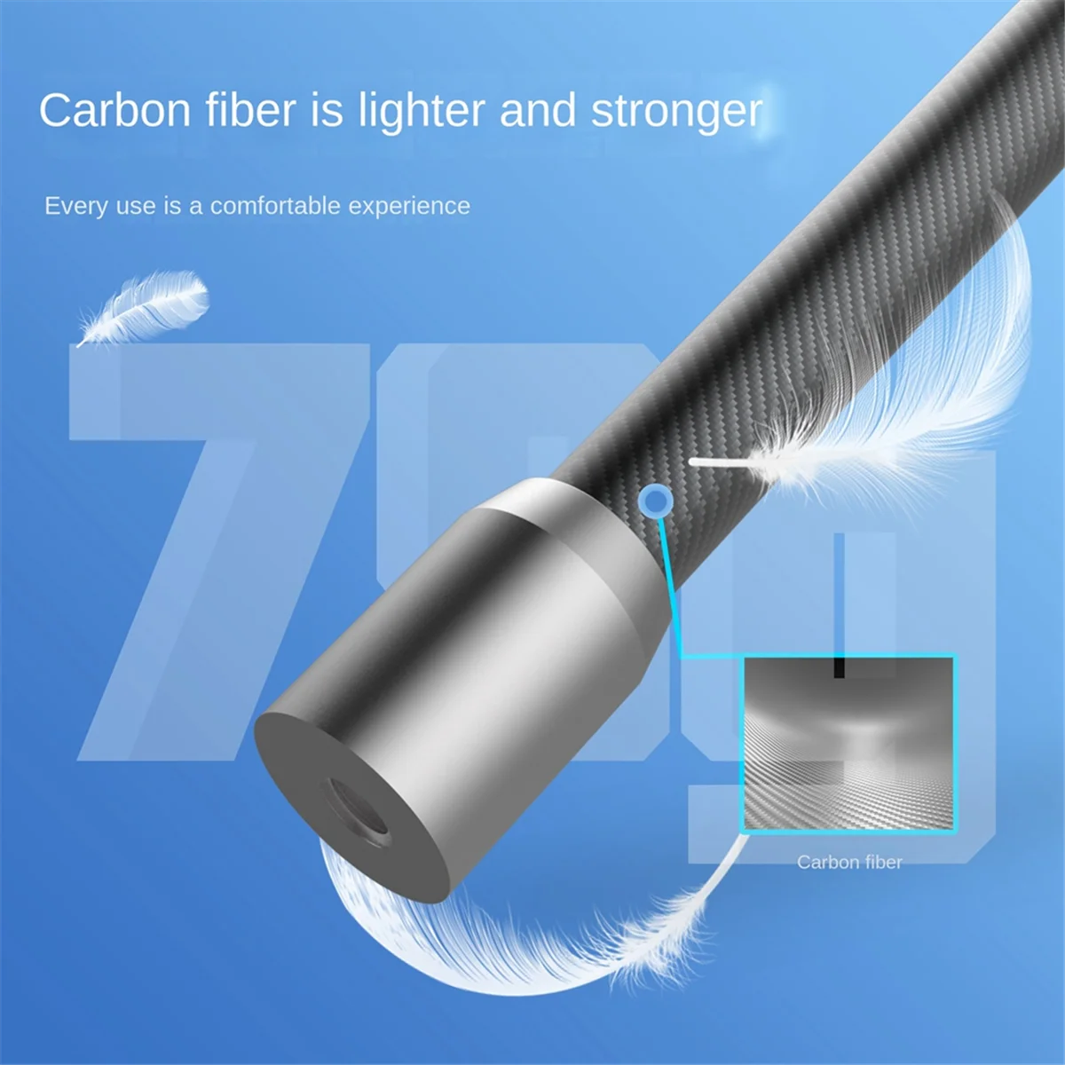 Sports Camera Carbon Fiber Extension Rod 1/4 Screw Ultra-Light Selfie Stick Suitable for Shadow Stone Insta