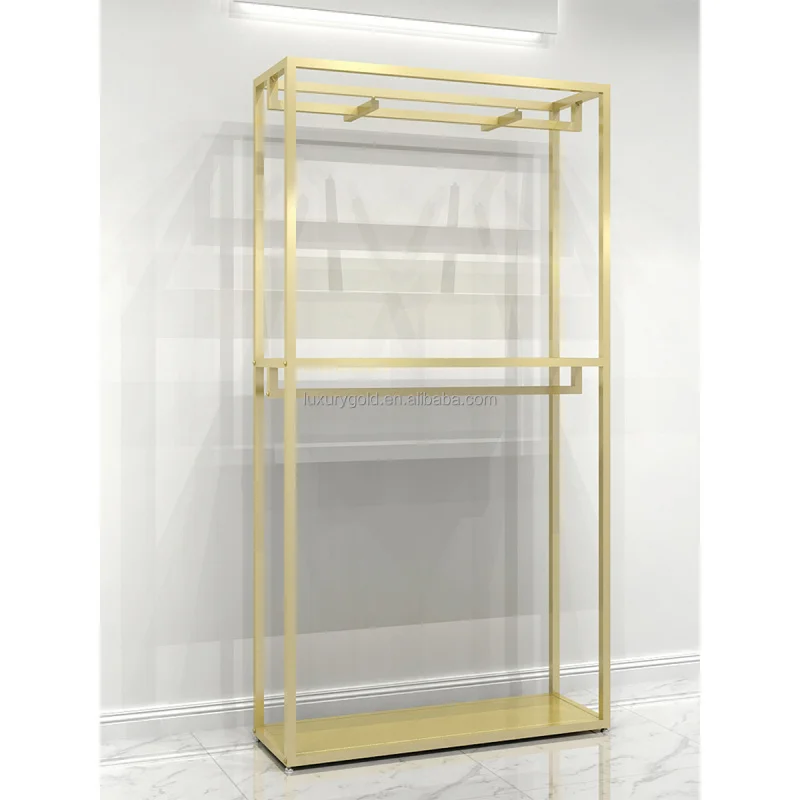 custom.Boutique Custom Modern Simple Stainless Steel Children Clothes Rack Display Stand Clothes Kids Clothing Shop Racks