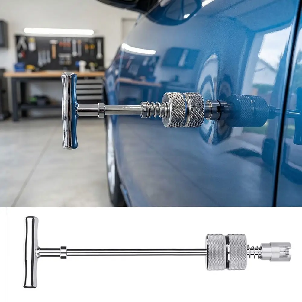 Herramienta duradera para reparación de abolladuras de coche, martillo de metal inverso, extractor de abolladuras sin costuras, extractor en T, ventosa, extractor de reparación sin pintura