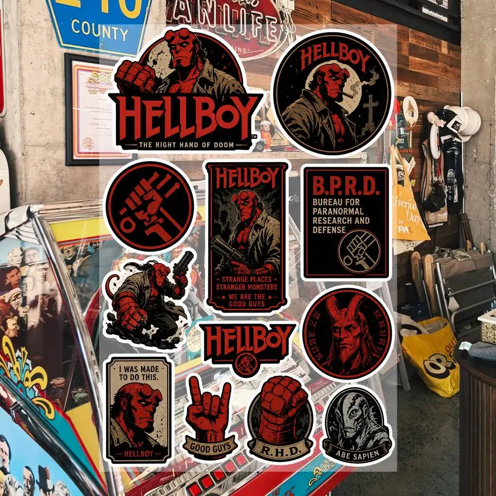 H-ellboy Wasserdichte Vinyl-Aufkleber für Auto Motorrad Fahrrad Skateboard Laptop Flasche Handy