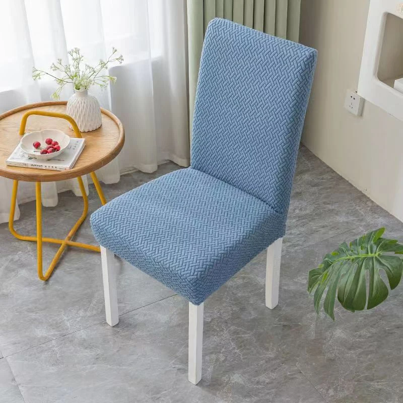 1Piece Jacquard Dining Chair Cover Dustproof Elastic Soft Chair Seat Cover Slipcover Suitable For Dining Room Living Room Decor